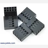 0.1" (2.54mm) Crimp Connector Housing: 2x5-Pin 5-Pack - Image 2