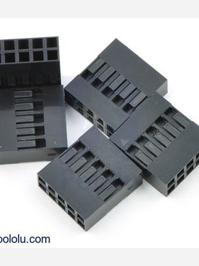 0.1" (2.54mm) Crimp Connector Housing: 2x5-Pin 5-Pack