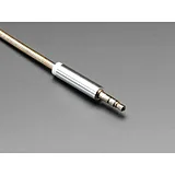 3.5mm Stereo Male/Male Cable - Gold Metal - 1 meter long - Image 1