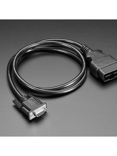 OBD Plug (16-pin) to DE-9 (DB-9) Socket Adapter Cable - 1 meter long