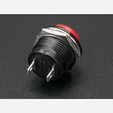 16mm Panel Mount Momentary Pushbutton - Red - Image 3