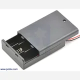 3-AA Battery Holder, Enclosed with Switch - Image 2