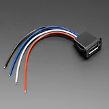 Snap-In Panel Mount Cable - USB Type A Socket to 4 Wires - Image 1