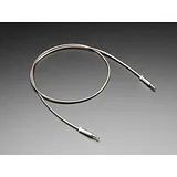 3.5mm Stereo Male/Male Audio Cable - Silver Metal - 1 meter long - Image 2