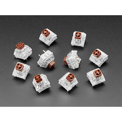 Kailh Mechanical Key Switches - Tactile Brown - 10 pack - Cherry MX Brown Compatible