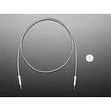 3.5mm Stereo Male/Male Audio Cable - Silver Metal - 1 meter long - Image 3