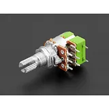 Panel Mount 10K Dual Linear Potentiometer w/ On-Off Switch [10K Dual Linear w/ Switch] - Image 1