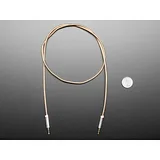 3.5mm Stereo Male/Male Cable - Gold Metal - 1 meter long - Image 3