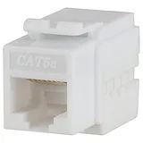 RJ45 Socket Cat5E Keystone Jack - White - Image 1