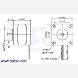 Stepper Motor: Bipolar, 200 Steps/Rev, 42x38mm, 2.8V, 1.7 A/Phase - Image 3