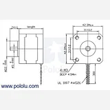 Stepper Motor: Bipolar, 200 Steps/Rev, 42x38mm, 2.8V, 1.7 A/Phase - Image 3