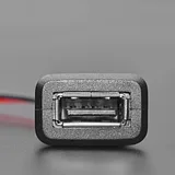 Snap-In Panel Mount Cable - USB-A Socket to 2 Wires - Image 3