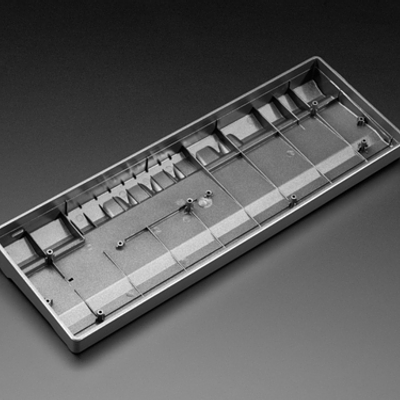 Black Metallic-Look Plastic GH60 / 60% Keyboard Shell