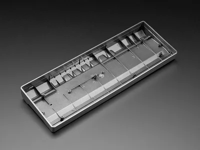 Black Metallic-Look Plastic GH60 / 60% Keyboard Shell