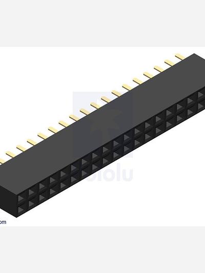 0.100 (2.54 mm) Female Header: 2x20-Pin, Straight