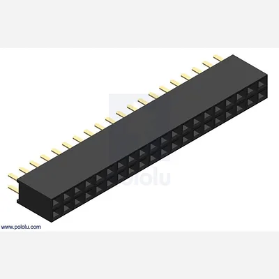 0.100 (2.54 mm) Female Header: 2x20-Pin, Straight