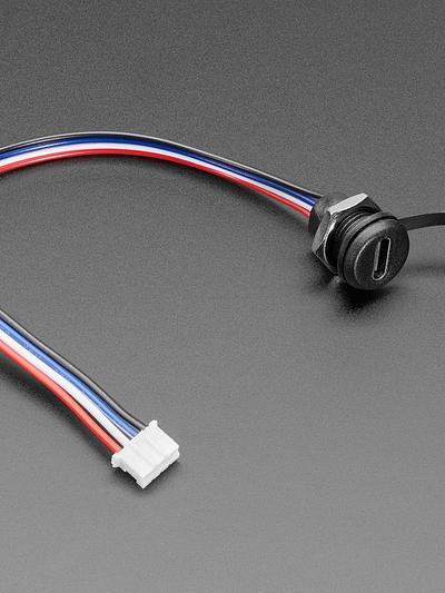 USB-C Screw Panel Mount to 4pin JST PH Cable