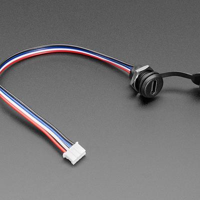 USB-C Screw Panel Mount to 4pin JST PH Cable