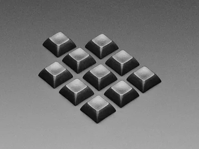 Black DSA Keycaps for MX Compatible Switches - 10 pack