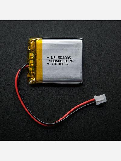 Lithium Ion Polymer Battery - 3.7v 500mAh