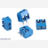 Screw Terminal Block: 2-Pin, 5 mm Pitch, Side Entry (4-Pack) - Image 1