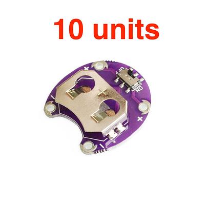 Lilypad Battery Holder with Switch - 10 PACK