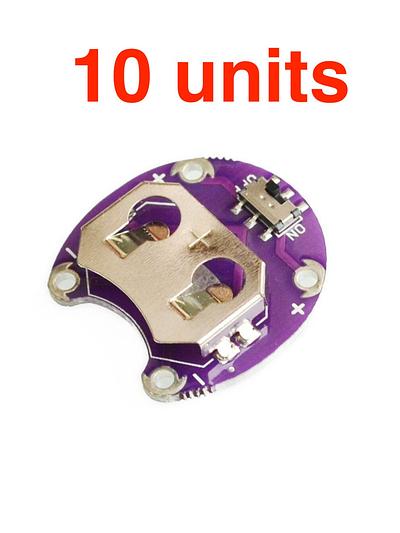 Lilypad Battery Holder with Switch - 10 PACK