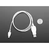 USB micro B Cable with LEDs - Blue and Green - 1 meter - Image 3