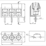 Screw Terminal Block: 2-Pin, 5 mm Pitch, Side Entry (4-Pack) - Image 3