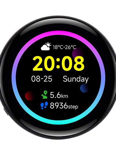 RP2350 1.43" Round AMOLED Display - 466x466, SPI, Accelerometer, Gyroscope, RTC