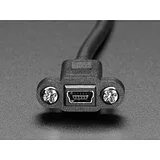 Panel Mount Extension USB Cable - Mini B Male to Mini B Female - Image 5