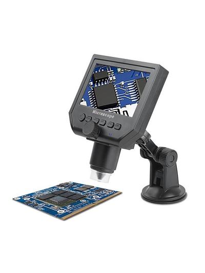 Digital Portable 1-600X 3.6MP Microscope Continuous Magnifier with 4.3inch HD OLED Display