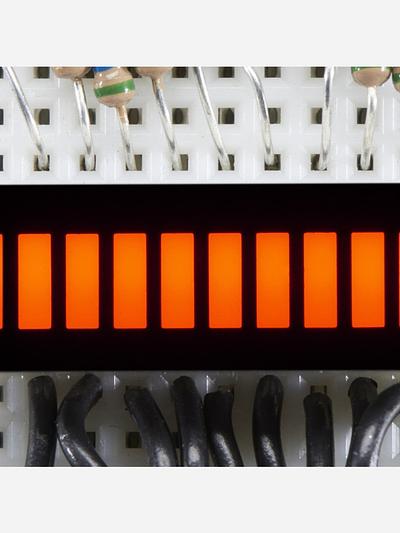 10 Segment Light Bar Graph LED Display - Amber [KWL-R1025UAB]