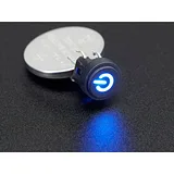 Mini Illuminated Momentary Pushbutton - Blue Power Symbol - Image 6