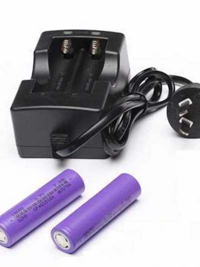 18650 Battery charger with 2 x 3.7V Batteries