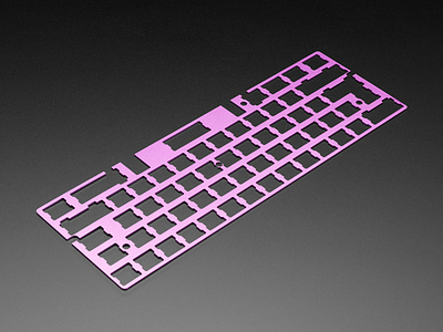 Anodized Purple Aluminum Metal Keyboard Plate for GH60 Case
