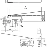 Snap-Action Switch with 50mm Lever: 3-Pin, SPDT, 5A - Image 3