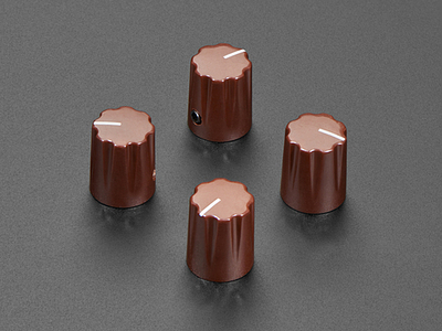 Brown Micro Potentiometer Knob - 4 pack