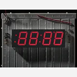 Red 7-segment clock display - 1.2 digit height - Image 1