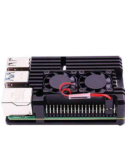 Raspberry Pi 4B double fan armor case