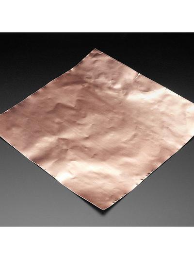 Copper Foil Sheet with Conductive Adhesive - 12 x12 Sheet