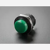 16mm Panel Mount Momentary Pushbutton - Green - Image 1