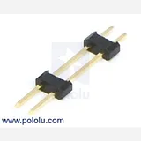 0.100 (2.54 mm) Extended Male Header: 1x2-Pin, 22.85 mm - Image 1