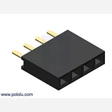 0.100 (2.54 mm) Female Header: 1x4-Pin, Straight - Image 2