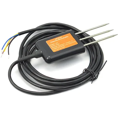 RS485 Soil Temperature, Moisture, and EC Sensor for Precision Irrigation and Climate Control in Greenhouses (IP68, 5-30V)