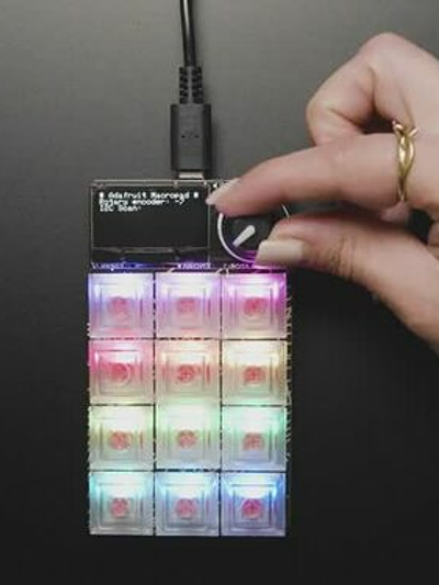 Adafruit MacroPad RP2040 Starter Kit - 3x4 Keys + Encoder + OLED