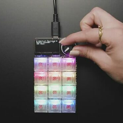 Adafruit MacroPad RP2040 Starter Kit - 3x4 Keys + Encoder + OLED
