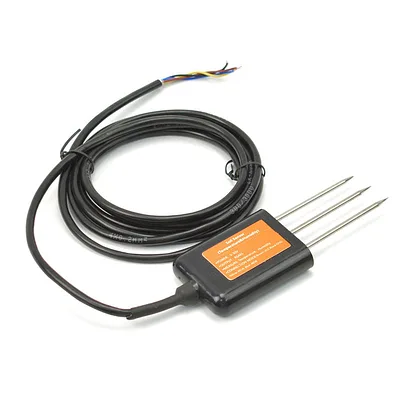 RS485 MODBUS-RTU Soil Temperature & Moisture Sensor for Automatic Irrigation System (IP68, Compatible with Arduino)