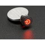 Mini Illuminated Momentary Pushbutton - Red Power Symbol - Image 6