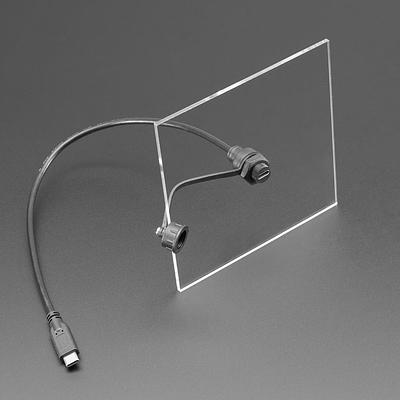 USB C Small Round Panel Mount Extension Cable